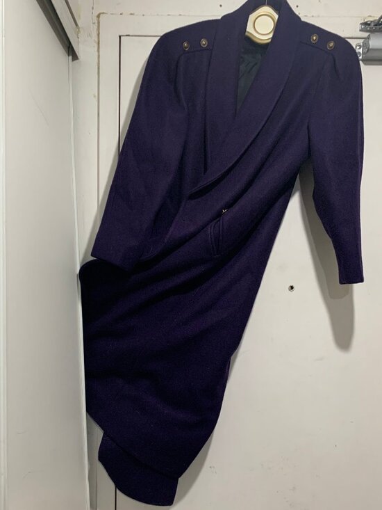 VINTAGE FOXRUN BY BALIMEL WOOL BLEND TRENCH COATS SIZE 9/10 - Picture 8 of 16